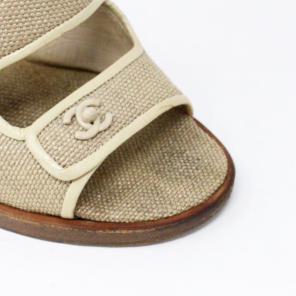 CHANEL #36220 Nude Mule Sandals (US 5 EU 35) - Picture 7 of 10